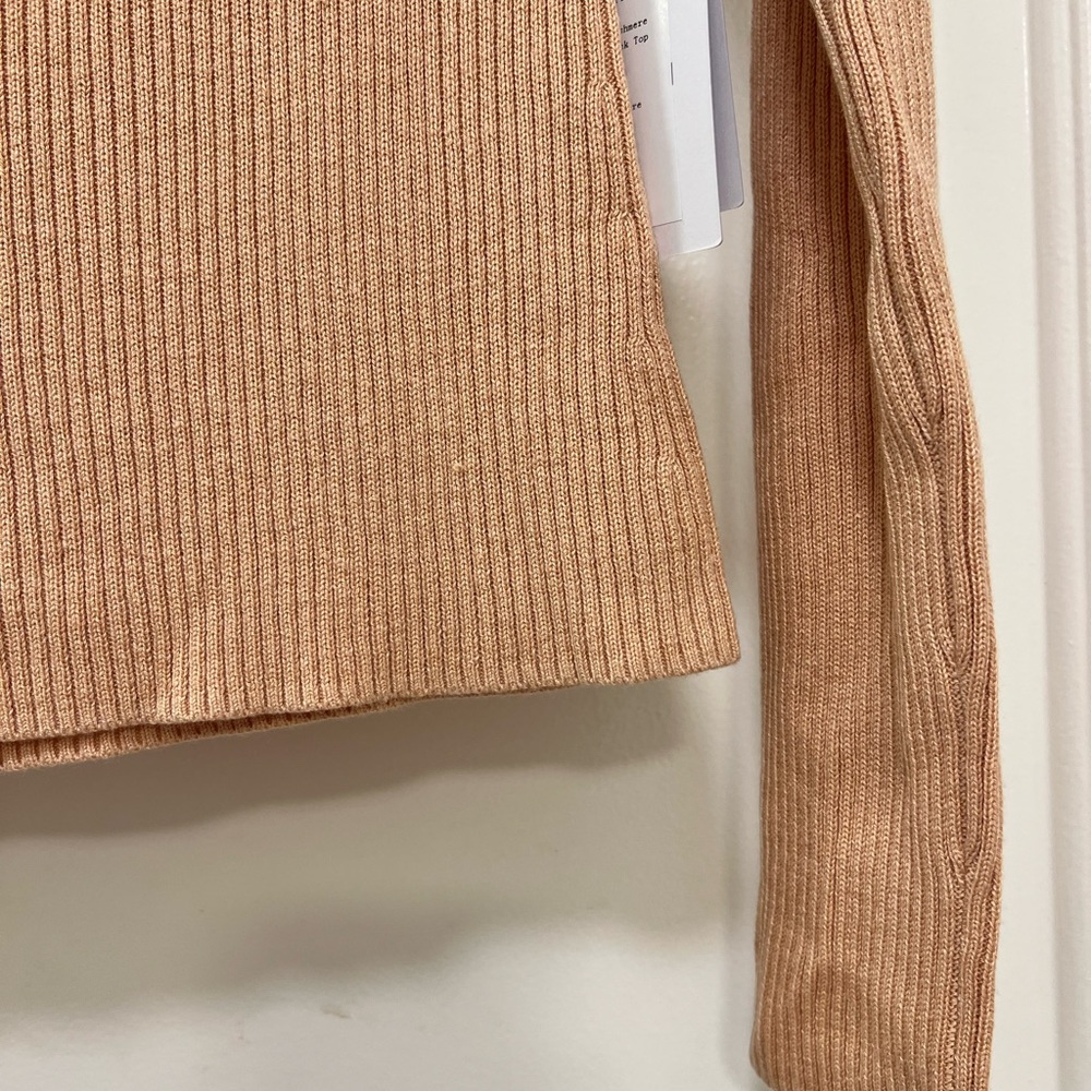 NWT NAADAM Silk / Cashmere Blend Open Back Mockneck - Picture 7 of 10